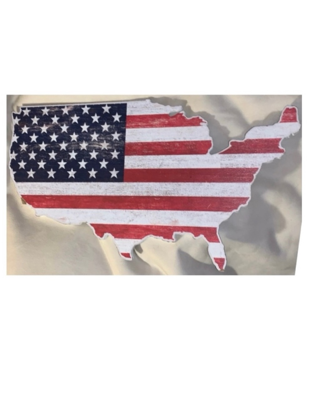 🌺 SIXTREES American Flag Distressed Wall Art Sign NWT